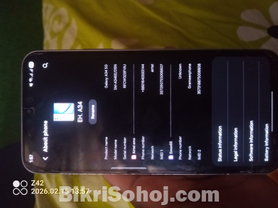 Samsung A34 5g. 8/128